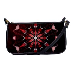 Mandala Red Bright Kaleidoscope Shoulder Clutch Bags by Celenk