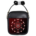 Mandala Red Bright Kaleidoscope Girls Sling Bags Front