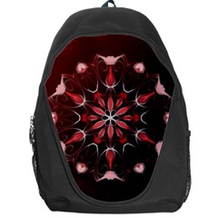 Mandala Red Bright Kaleidoscope Backpack Bag by Celenk