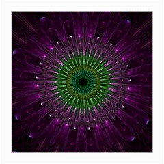 Purple Mandala Fractal Glass Medium Glasses Cloth by Celenk