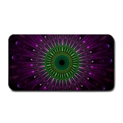 Purple Mandala Fractal Glass Medium Bar Mats by Celenk