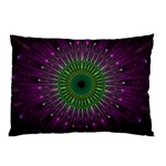 Purple Mandala Fractal Glass Pillow Case 26.62 x18.9  Pillow Case