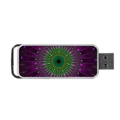 Purple Mandala Fractal Glass Portable Usb Flash (two Sides) by Celenk