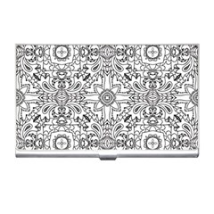 Mandala Pattern Line Art Business Card Holders by Celenk