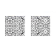 Mandala Pattern Line Art Cufflinks (square) by Celenk