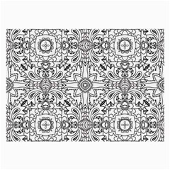 Mandala Pattern Line Art Large Glasses Cloth (2-side) by Celenk