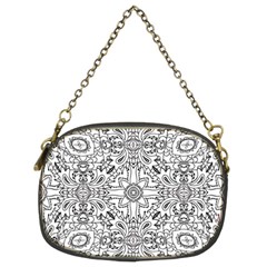 Mandala Pattern Line Art Chain Purses (two Sides)  by Celenk