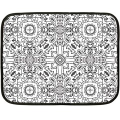 Mandala Pattern Line Art Double Sided Fleece Blanket (mini) 