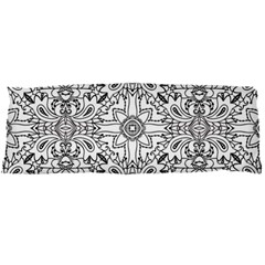 Mandala Pattern Line Art Body Pillow Case Dakimakura (two Sides) by Celenk