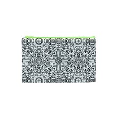 Mandala Pattern Line Art Cosmetic Bag (xs) by Celenk