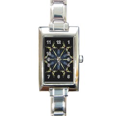 Mandala Butterfly Concentration Rectangle Italian Charm Watch