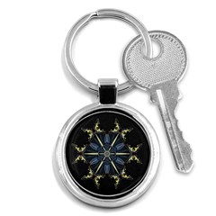 Mandala Butterfly Concentration Key Chains (round)  by Celenk