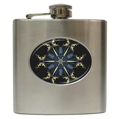 Mandala Butterfly Concentration Hip Flask (6 Oz) by Celenk