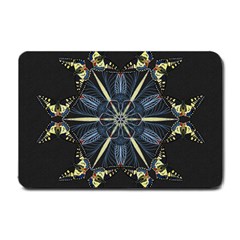 Mandala Butterfly Concentration Small Doormat  by Celenk