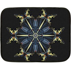 Mandala Butterfly Concentration Fleece Blanket (mini) by Celenk