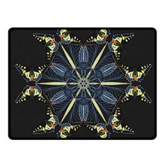 Mandala Butterfly Concentration Fleece Blanket (small) by Celenk