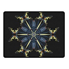 Mandala Butterfly Concentration Double Sided Fleece Blanket (small)  by Celenk