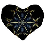 Mandala Butterfly Concentration Large 19  Premium Flano Heart Shape Cushions Front