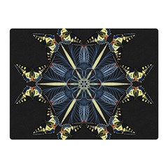 Mandala Butterfly Concentration Double Sided Flano Blanket (mini)  by Celenk