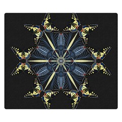 Mandala Butterfly Concentration Double Sided Flano Blanket (small)  by Celenk