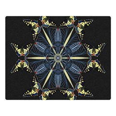 Mandala Butterfly Concentration Double Sided Flano Blanket (large)  by Celenk