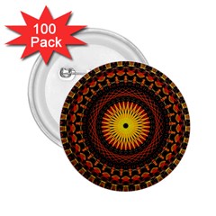 Mandala Psychedelic Neon 2 25  Buttons (100 Pack)  by Celenk