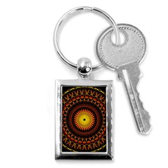 Mandala Psychedelic Neon Key Chains (rectangle)  by Celenk