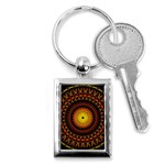 Mandala Psychedelic Neon Key Chains (Rectangle)  Front