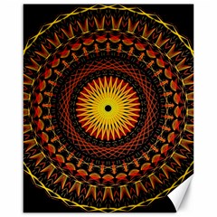 Mandala Psychedelic Neon Canvas 16  X 20   by Celenk