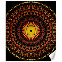 Mandala Psychedelic Neon Canvas 20  X 24   by Celenk