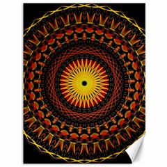 Mandala Psychedelic Neon Canvas 36  X 48   by Celenk