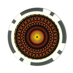 Mandala Psychedelic Neon Poker Chip Card Guard by Celenk