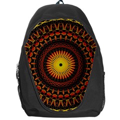 Mandala Psychedelic Neon Backpack Bag by Celenk