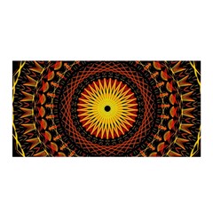 Mandala Psychedelic Neon Satin Wrap by Celenk