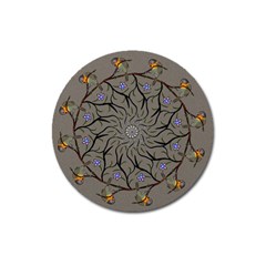 Bird Mandala Spirit Meditation Magnet 3  (Round)