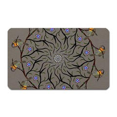 Bird Mandala Spirit Meditation Magnet (rectangular) by Celenk