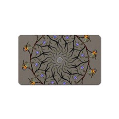 Bird Mandala Spirit Meditation Magnet (name Card) by Celenk