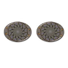 Bird Mandala Spirit Meditation Cufflinks (Oval)