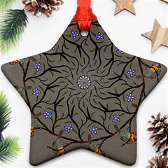 Bird Mandala Spirit Meditation Star Ornament (Two Sides)