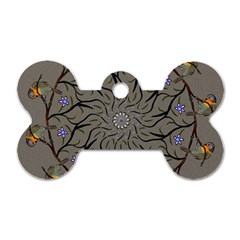 Bird Mandala Spirit Meditation Dog Tag Bone (Two Sides)