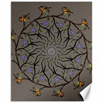 Bird Mandala Spirit Meditation Canvas 11  x 14   10.95 x13.48  Canvas - 1