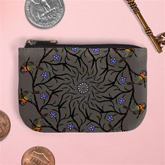 Bird Mandala Spirit Meditation Mini Coin Purses