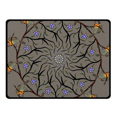 Bird Mandala Spirit Meditation Fleece Blanket (Small)