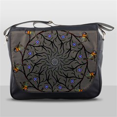 Bird Mandala Spirit Meditation Messenger Bags by Celenk