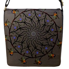 Bird Mandala Spirit Meditation Flap Messenger Bag (S)