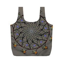 Bird Mandala Spirit Meditation Full Print Recycle Bags (m)  by Celenk