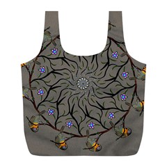 Bird Mandala Spirit Meditation Full Print Recycle Bags (l)  by Celenk