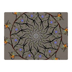 Bird Mandala Spirit Meditation Double Sided Flano Blanket (mini)  by Celenk