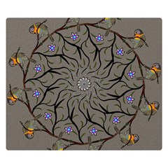 Bird Mandala Spirit Meditation Double Sided Flano Blanket (small)  by Celenk