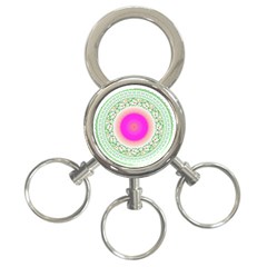 Flower Abstract Floral 3-ring Key Chains by Celenk